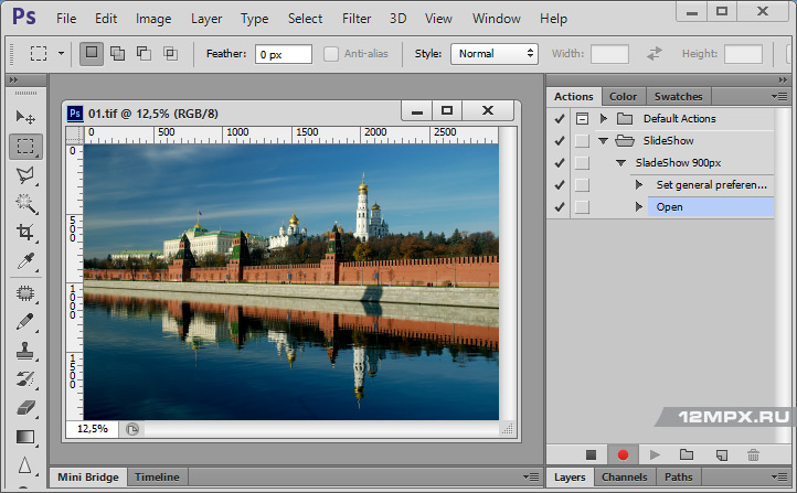 Автоматическая обработка фотографий, Создание Action в Adobe Photoshop